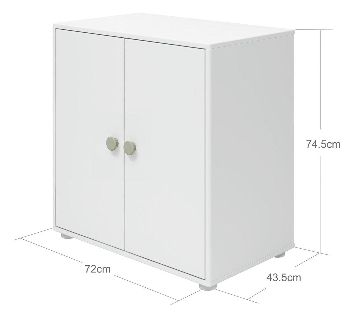 Roomie Skab, Grøn/Hvid - Unoliving.com