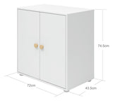Roomie Skab, Hvid/Eg - Unoliving.com