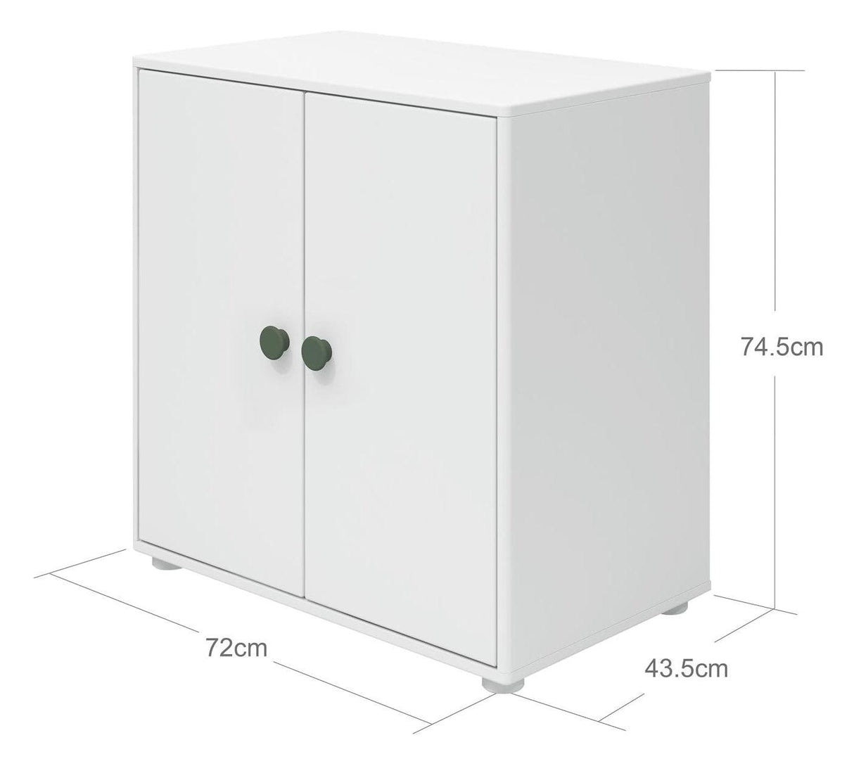 Roomie Skab, Hvid/Grøn - Unoliving.com