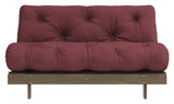 Roots 140 Sovesofa, Brun lakeret fyrretræ, Bordeaux - Unoliving.com