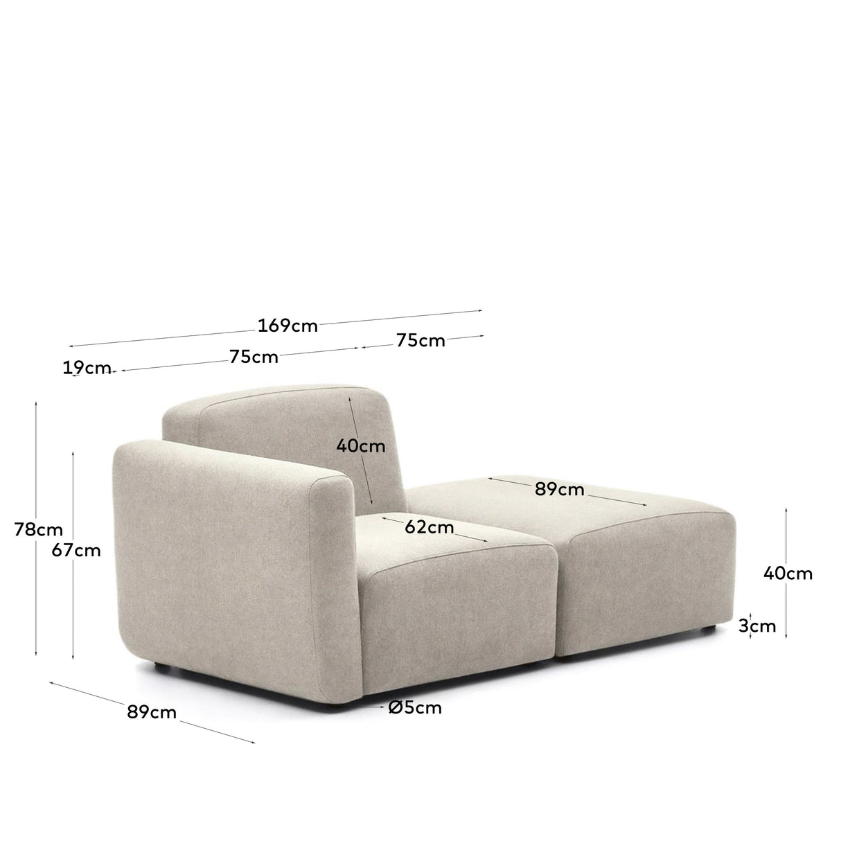 Neom 1-Personer Sofa, Beige