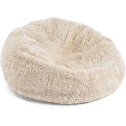 Sækkestol L, Korthåret Premium NZ lammeskind, 92x93, Pearl