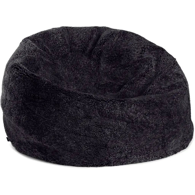 Sækkestol L, Korthåret Premium NZ lammeskind, 92x93, Sort