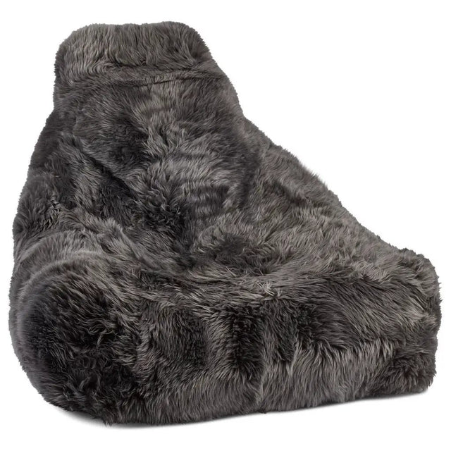 Sækkestol, Langhåret Premium NZ lammeskind, Steel