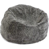 Sækkestol M, Kort krøllet Premium NZ lammeskind, 92x93, Graphite