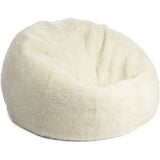 Sækkestol M, Kort krøllet Premium NZ lammeskind, 92x93, Ivory