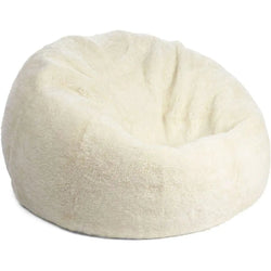 Sækkestol M, Kort krøllet Premium NZ lammeskind, 92x93, Ivory