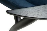 Saga Loungestol, midnight blå velour, sortbejdset ask