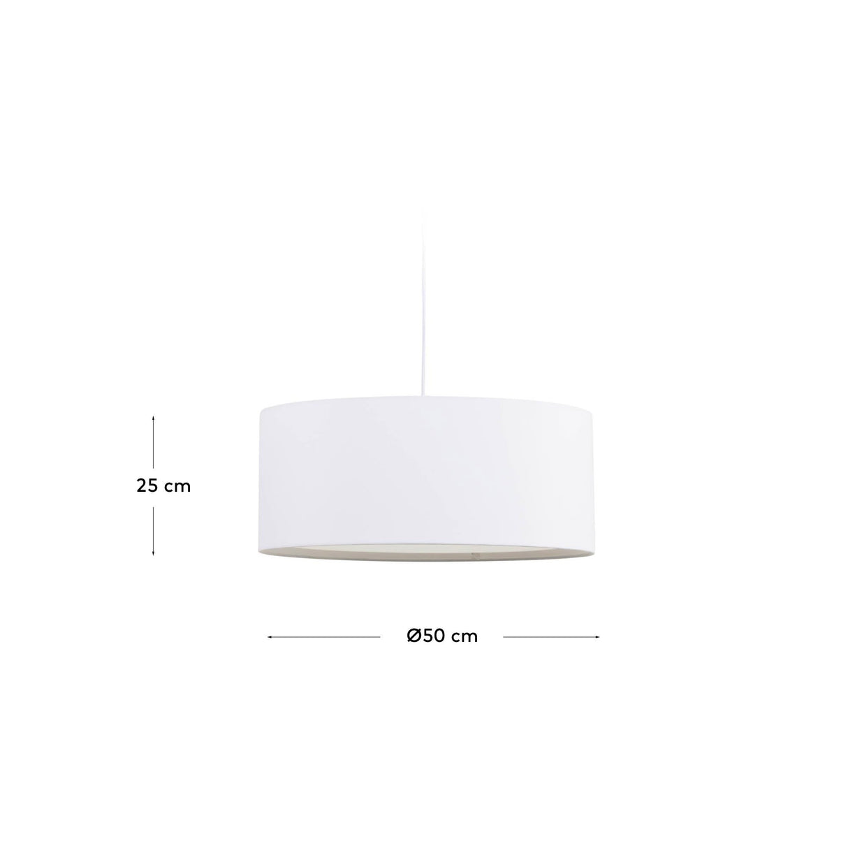 Salaya Loftslysskærm Ø50 cm, Hvid