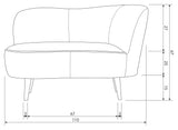 Sara Loungesofa, højre - Varm grøn - Unoliving.com