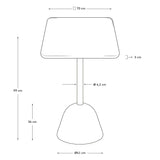 Saura Barbord 70X70 cm, Hvid/Hvid