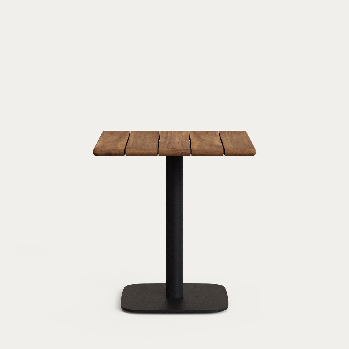 Saura Barbord 70X70 cm, Hvid/Valnød