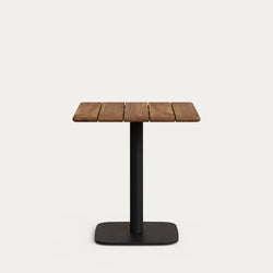 Saura Barbord 70X70 cm, Hvid/Valnød