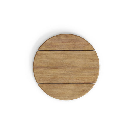 Saura Sofabord Ø55 cm, Hvid/Natur