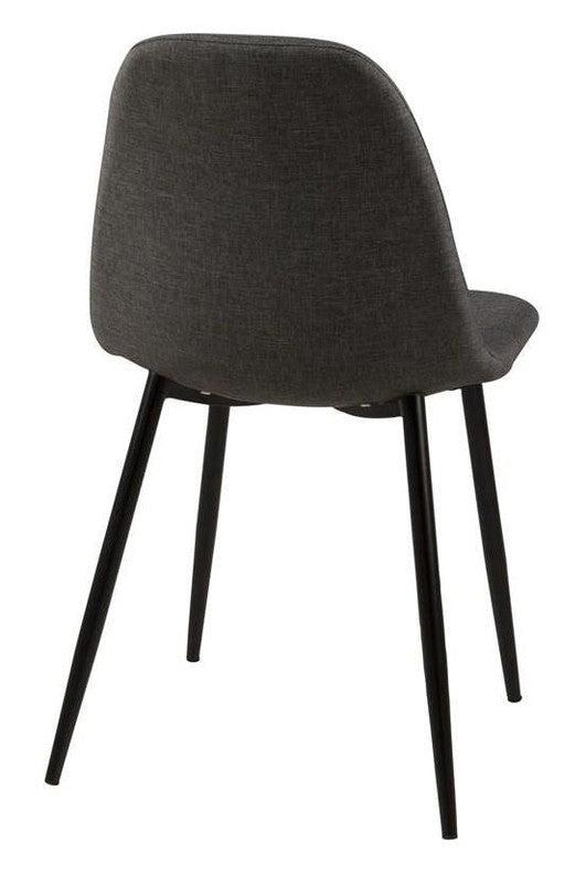 Selma Spisebordsstol, Mørkegrå med sorte ben - Unoliving.com