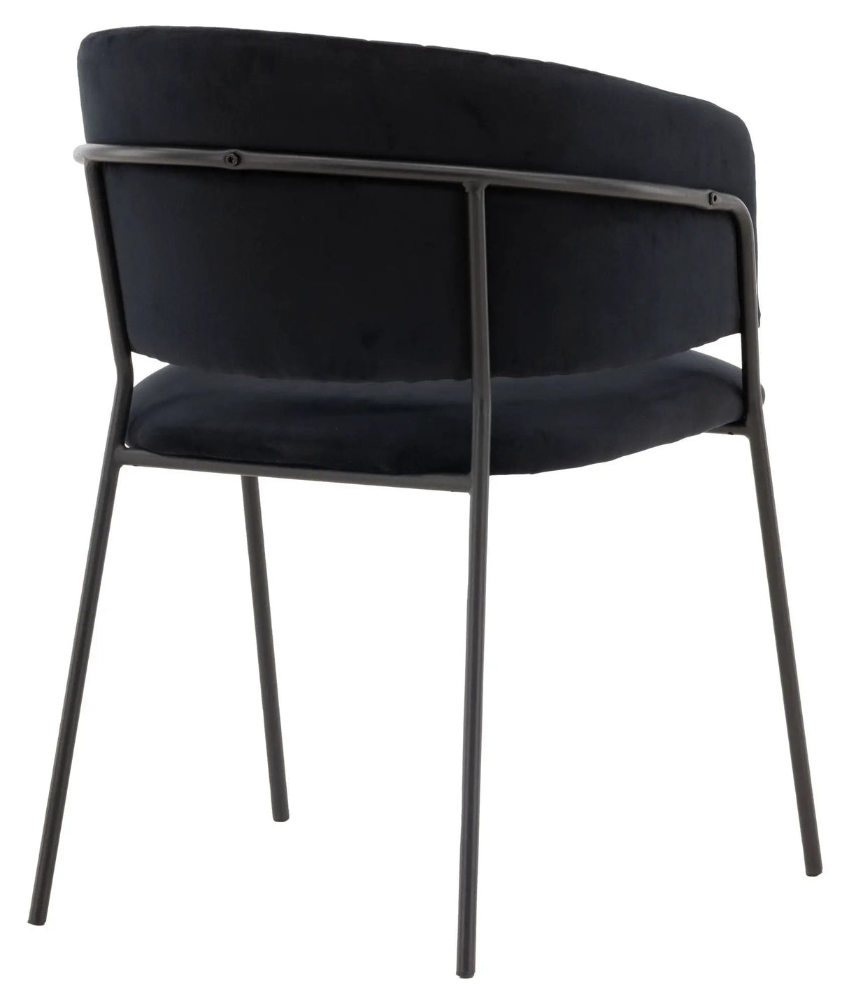 Selma Spisebordsstol, Sort, Sort velour