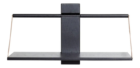 Shelf wood wall, Large, Sort