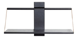 Shelf wood wall, Large, Sort