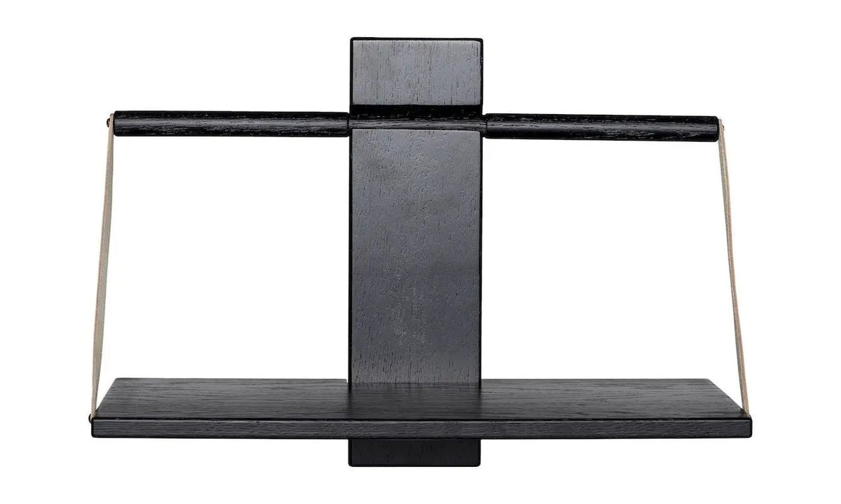 Shelf wood wall, Medium, Sort