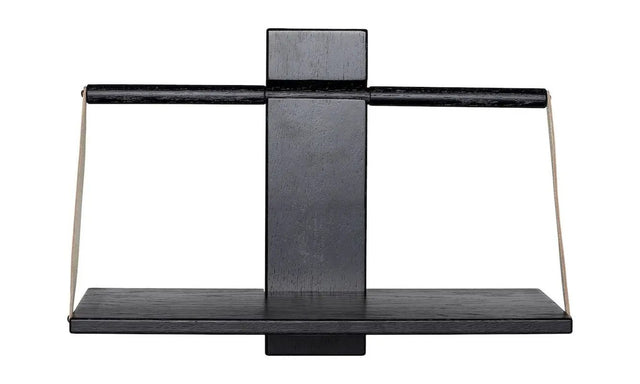 Shelf wood wall, Medium, Sort