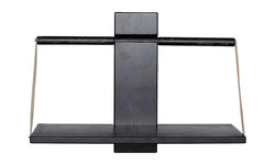 Shelf wood wall, Medium, Sort