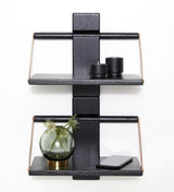 Shelf wood wall, Small, Sort