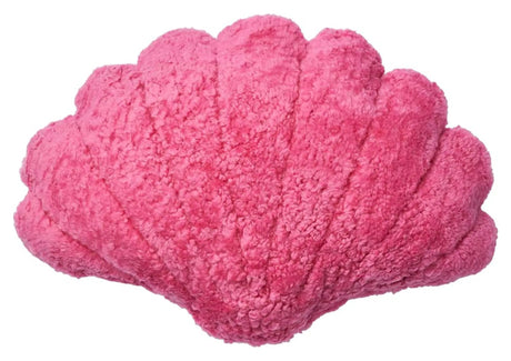 Shell Pude af NZ kort krøllet lammeskind, 35x50, Coral pink