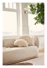 Shell Pude af NZ kort krøllet lammeskind, 35x50, Pearl