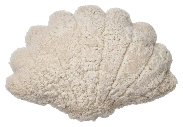 Shell Pude af NZ kort krøllet lammeskind, 42x58, Pearl