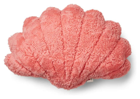 Shell Pude af NZ kort krøllet lammeskind, 75x54, Coral lantana
