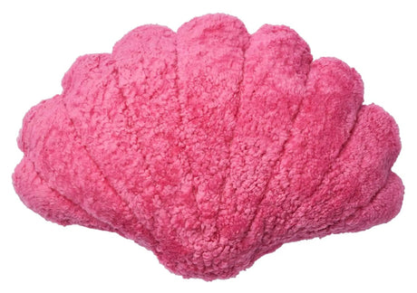 Shell Pude af NZ kort krøllet lammeskind, 75x54, Coral pink