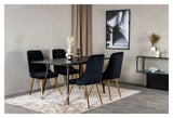 Silar Spisebord m. udtræk, sort melamin, 120x80 - Unoliving.com