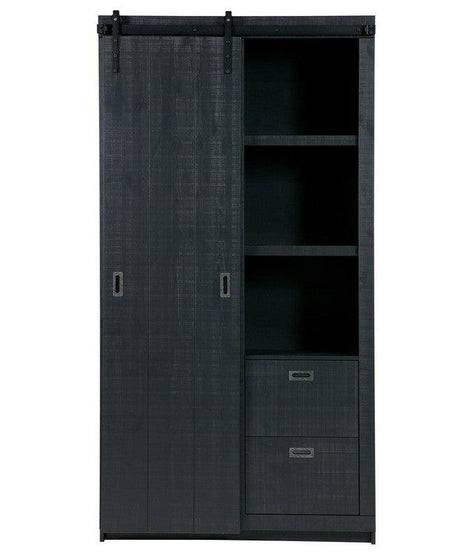 Slide Garderobeskab - Sort Fyrretræ®