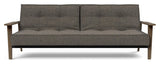 Splitback Frej Sovesofa, Røget eg, Flashtex, Dark grey - Unoliving.com