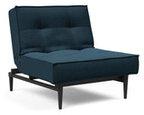 Splitback Styletto Loungestol, Sort, Argus/Navy Blue - Unoliving.com