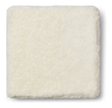 Square Puf af NZ kort krøllet lammeskind, Ivory