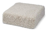 Square Puf af NZ kort krøllet lammeskind, Pearl