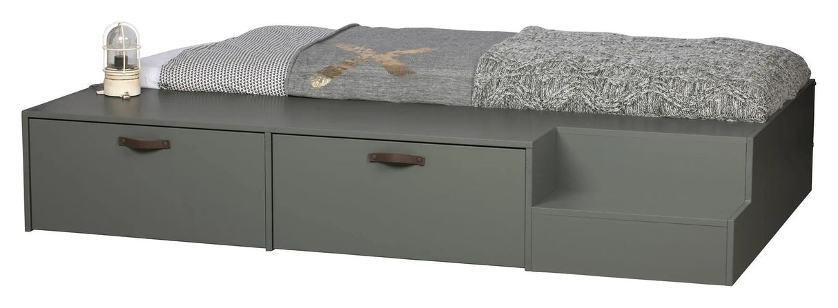 Stage Sengeramme m. skuffe - Sæbebehandlet Fyrretræ, 200x80