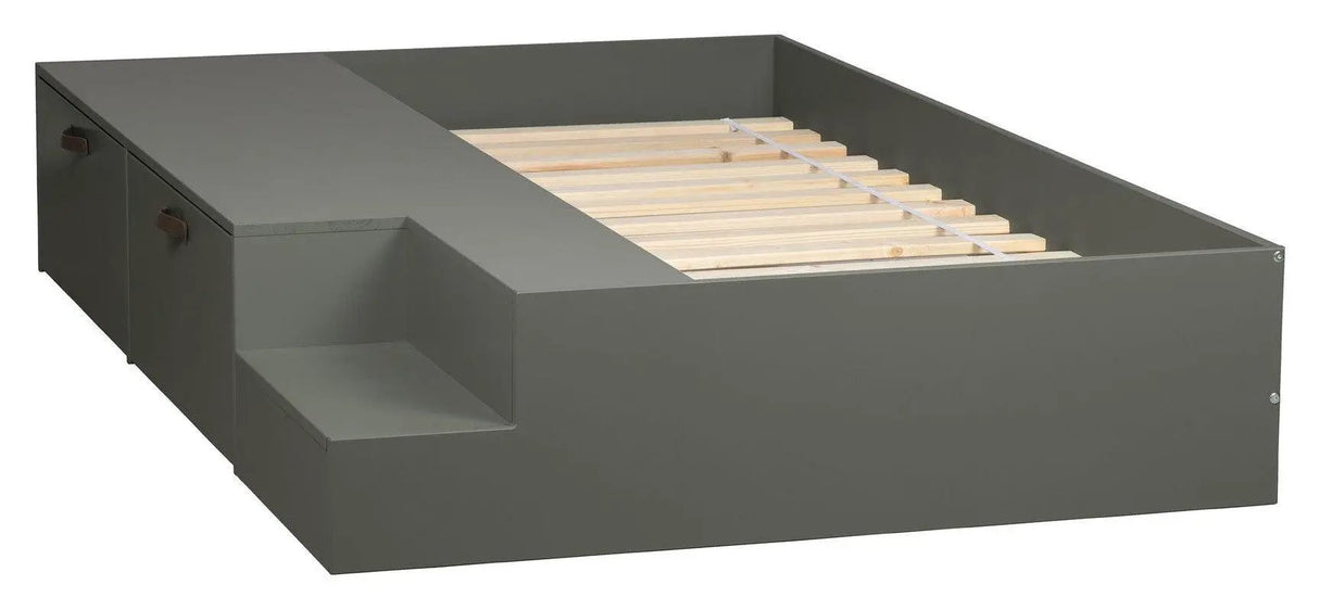 Stage Sengeramme m. skuffe - Sæbebehandlet Fyrretræ, 200x80