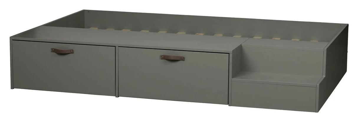 Stage Sengeramme m. skuffe - Sæbebehandlet Fyrretræ, 200x80