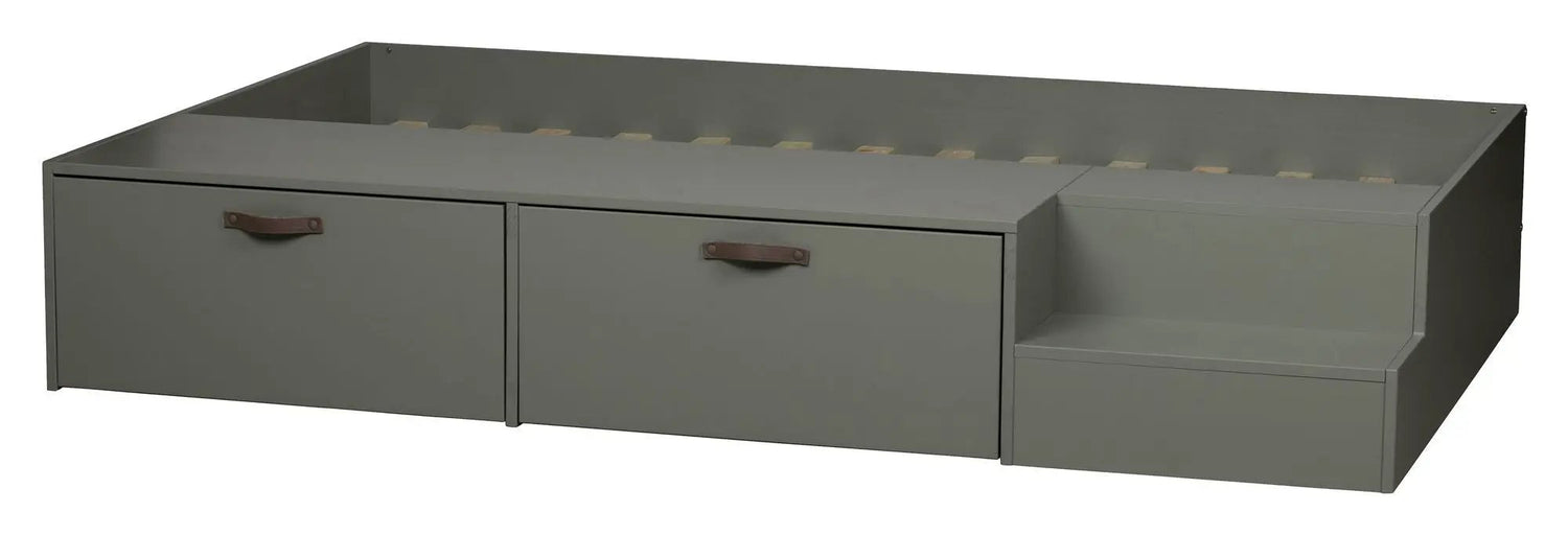 Stage Sengeramme m. skuffe - Sæbebehandlet Fyrretræ, 200x80