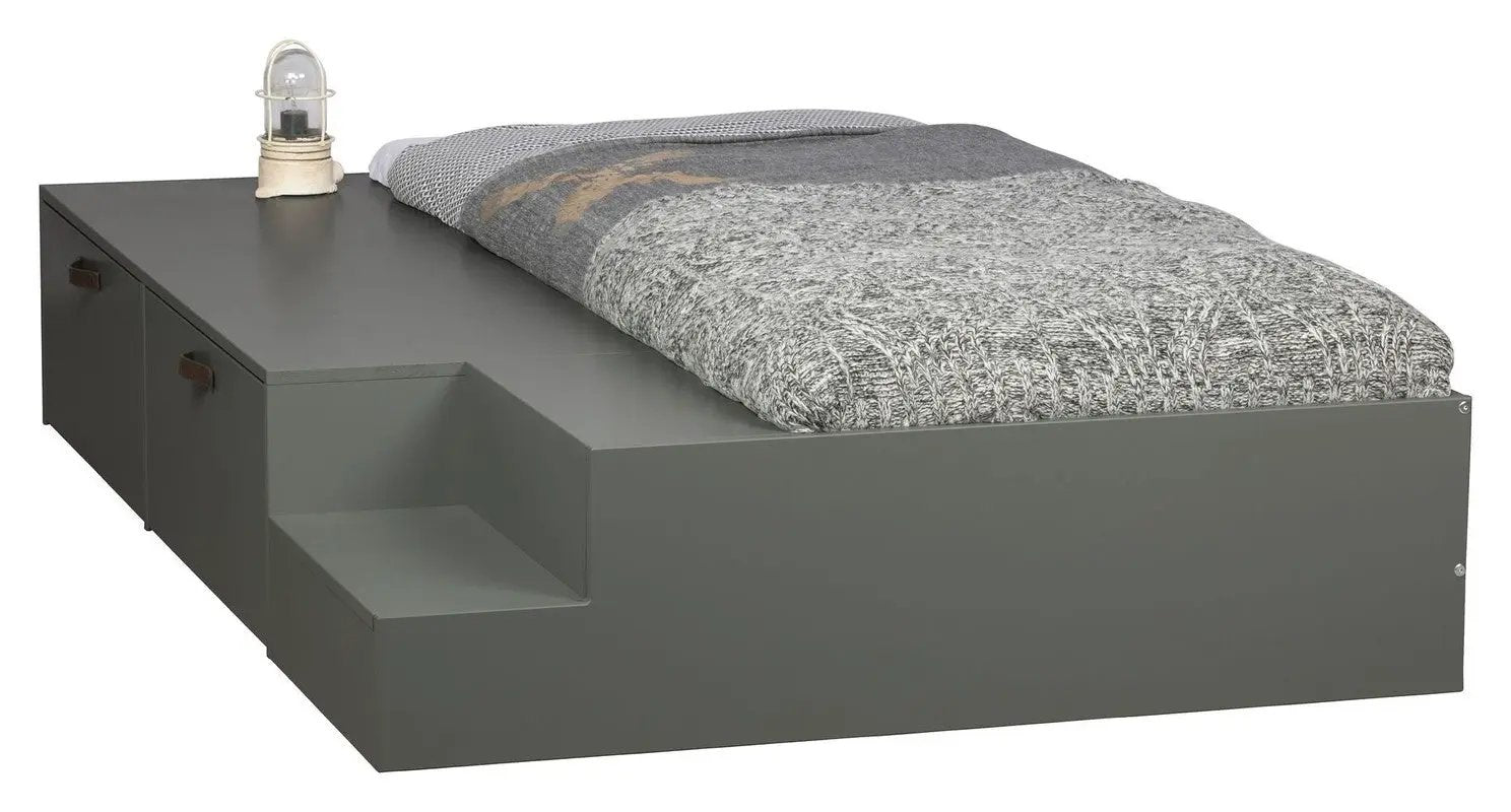 Stage Sengeramme m. skuffe - Sæbebehandlet Fyrretræ, 200x80