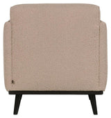 Statement Lænestol m. armlæn, Beige Bouclé - Unoliving.com