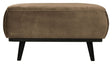 Statement Puf, Taupe Velour - Unoliving.com