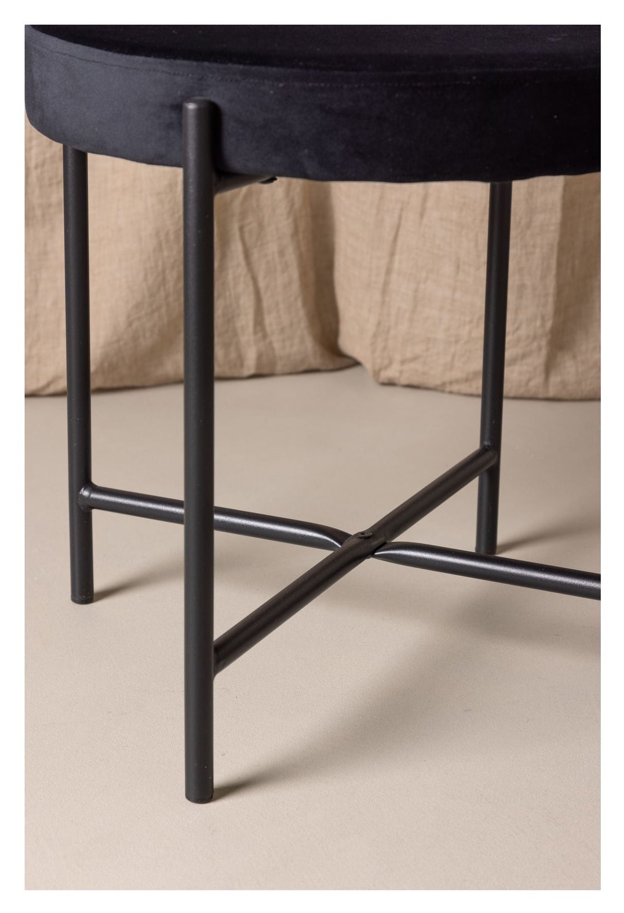 Stella Spisebordsstol, Sort, Sort velour - Unoliving.com