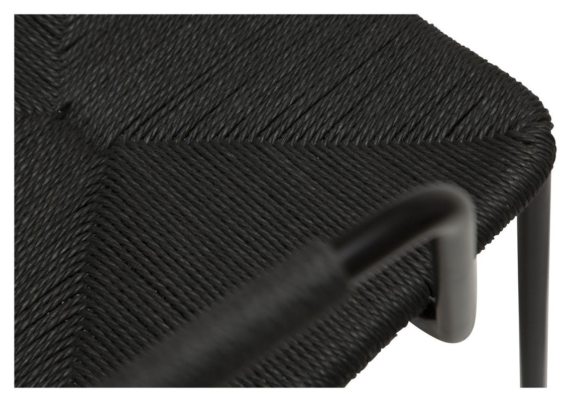 Stiletto Spisebordsstol m. armlæn, Sort Paper Cord - Unoliving.com