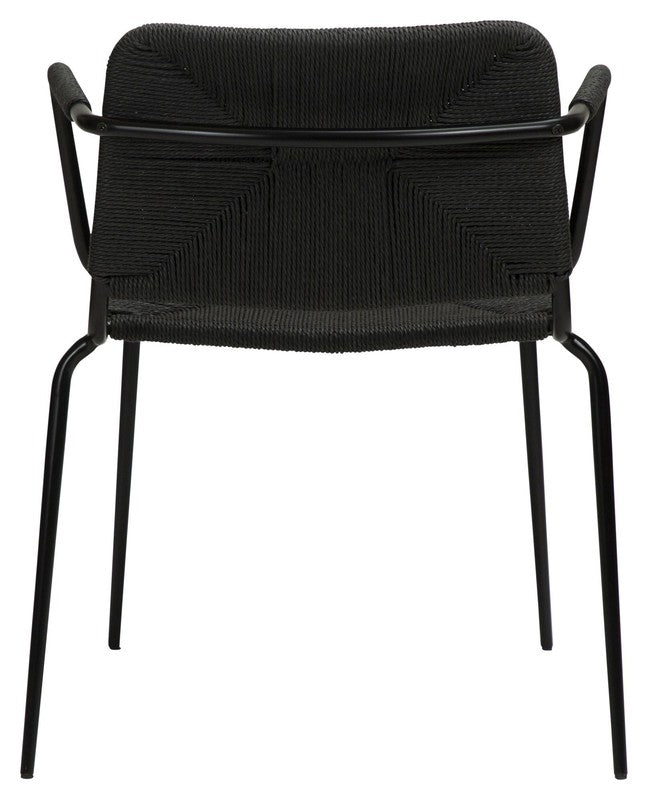 Stiletto Spisebordsstol m. armlæn, Sort Paper Cord - Unoliving.com