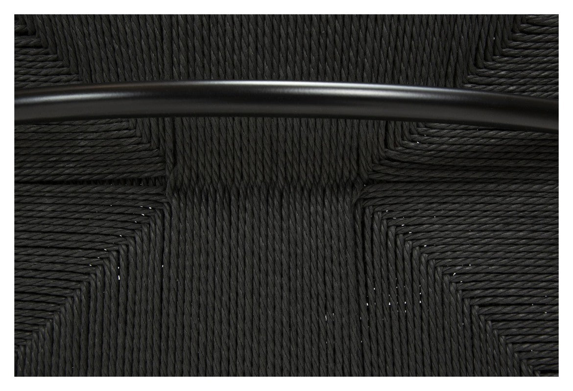 Stiletto Spisebordsstol m. armlæn, Sort Paper Cord - Unoliving.com