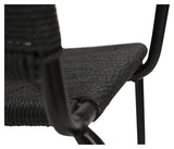 Stiletto Spisebordsstol m. armlæn, Sort Paper Cord - Unoliving.com