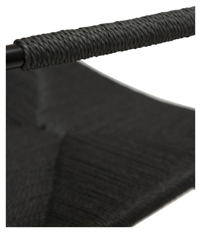 Stiletto Spisebordsstol m. armlæn, Sort Paper Cord - Unoliving.com